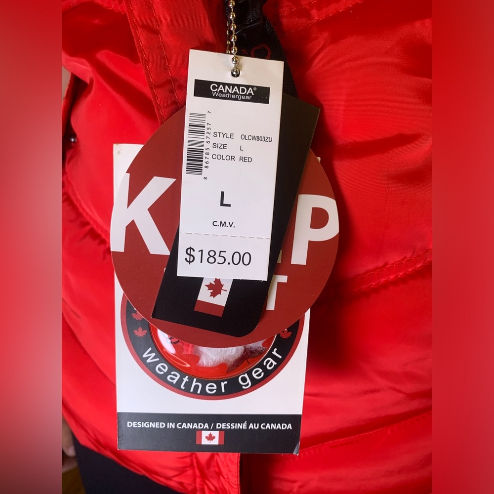 Red Canada Weather Gear vest